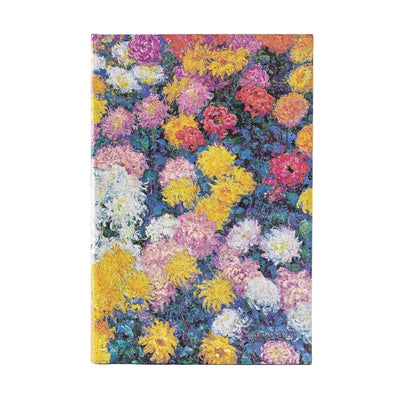 Paperblanks Monet's Chrysanthemums Monet's Chrysanthemums Hardcover Journals MIDI Lined Elastic Band 144 Pg 120 GSM by Paperblanks