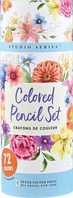 Studio Series Colored Pencil Tube Set (72-Colors) by Peter Pauper Press Inc