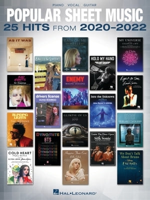 Popular Sheet Music: 25 Hits from 2020-2022 Arranged for Piano/Vocal/Guitar by Hal Leonard