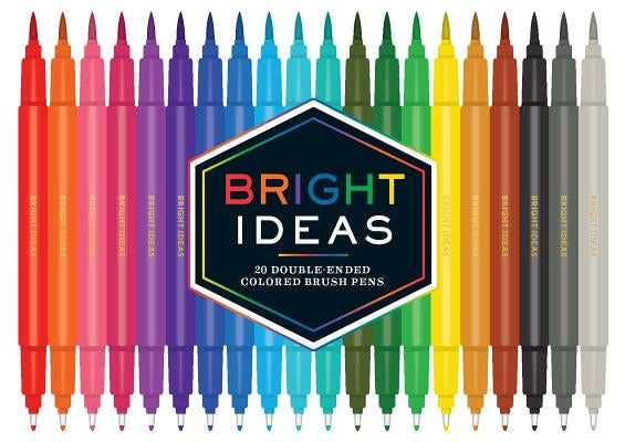 Bright Ideas Double-Ended Colored Brush Pens: 20 Colored Pens by Chronicle Books