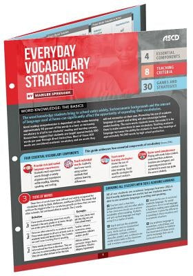 Everyday Vocabulary Strategies (Quick Reference Guide) by Sprenger, Marilee