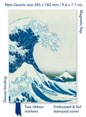 Katsushika Hokusai: The Great Wave (Foiled Quarto Journal) by Flame Tree Studio