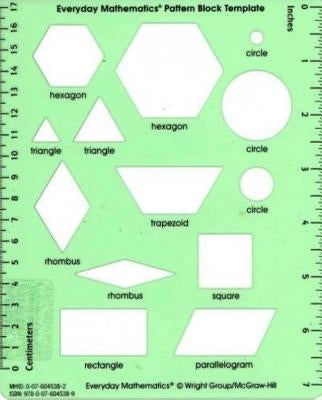 Everyday Mathematics 4, Grades 1-3, Pattern Block Template by Ucsmp