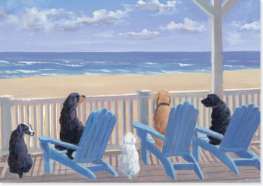 Dogs on Deck Chairs Note Cards [With 15 Designer Envelopes] by Peter Pauper Press, Inc