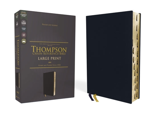 Nasb, Thompson Chain-Reference Bible, Large Print, Leathersoft, Navy, 1995 Text, Red Letter, Thumb Indexed, Comfort Print by Thompson, Frank Charles