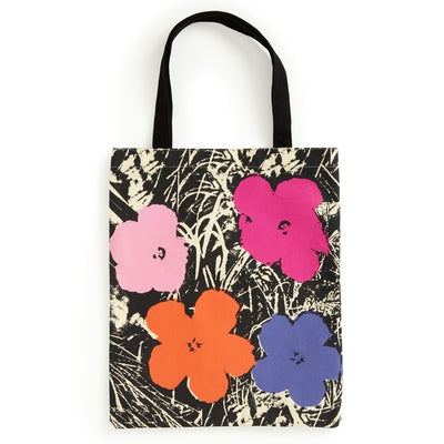 Warhol Flowers Canvas Tote Bag - Pink by Galison