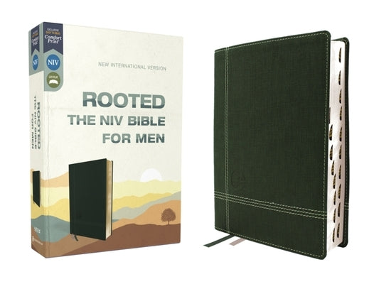 Rooted: The NIV Bible for Men, Leathersoft, Green, Comfort Print by Livingstone Corporation