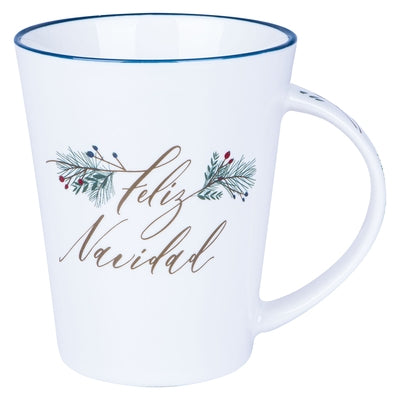 Christian Art Gifts Ceramic Christmas Novelty Coffee & Tea Mug for Women & Men: Feliz Navidad - Cheerful Festive Drinkware for Holidays, White, 12 Oz. by Christian Art Gifts