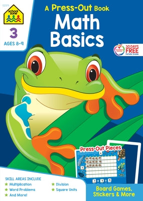 School Zone Math Basics Grade 3 Press-Out Workbook by Zone, School