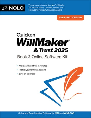 Quicken Willmaker & Trust 2025: Book & Online Software Kit by Nolo, Editors Of