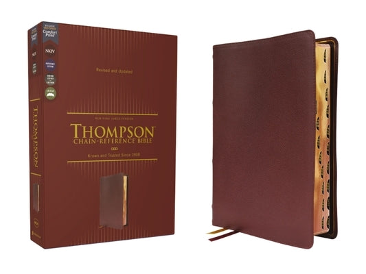 Nkjv, Thompson Chain-Reference Bible, Genuine Leather, Calfskin, Burgundy, Red Letter, Thumb Indexed, Comfort Print by Thompson, Frank Charles