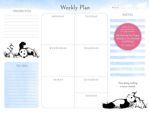 Big Panda and Tiny Dragon Weekly Planner Notepad by Mandala Publishing