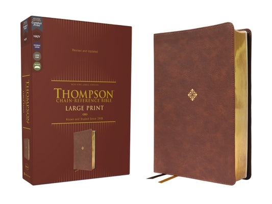 Nkjv, Thompson Chain-Reference Bible, Large Print, Leathersoft, Brown, Red Letter, Comfort Print by Thompson, Frank Charles