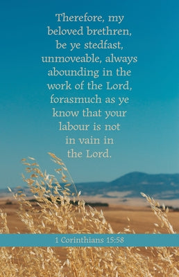 General Worship Bulletin: Be Ye Stedfast (Package of 100): 1 Corinthians 15:58 (Kjv) by Broadman Church Supplies Staff