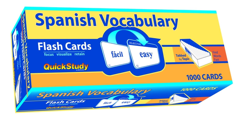 Spanish Vocabulary 1000 Flash Cards: A Quickstudy Reference Tool by Arnet, Liliane