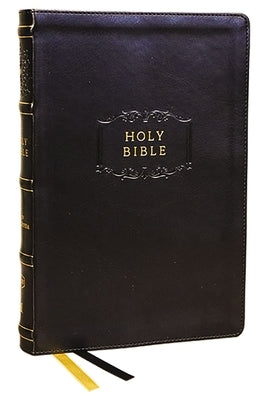 Kjv, Center-Column Reference Bible with Apocrypha, Leathersoft, Black, 73,000 Cross-References, Red Letter, Thumb Indexed, Comfort Print: King James V by Thomas Nelson