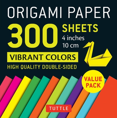 Origami Paper 300 Sheets Vibrant Colors 4 (10 CM): Tuttle Origami Paper: Double-Sided Origami Sheets Printed with 12 Different Designs by Tuttle Studio