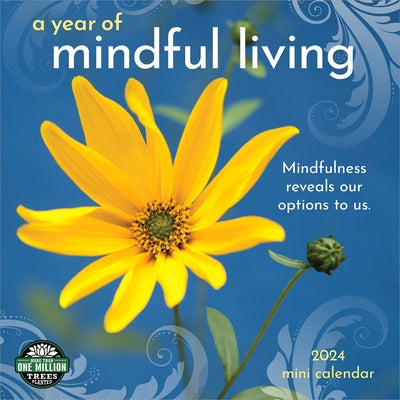Mindful Living 2024 Mini Wall Calendar by Amber Lotus Publishing