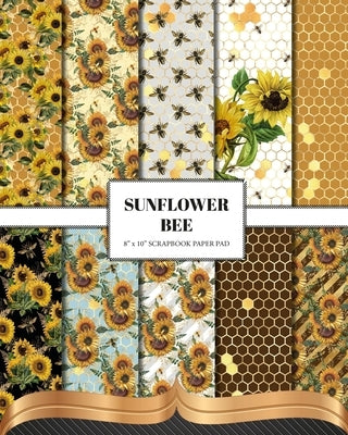 Sunflower Bee Scrapbook Paper by Lion, The Inky