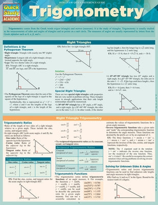Trigonometry: Quickstudy Laminated Reference Guide by LLC