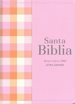 Biblia Rvr 1960 Compacta S?mil Piel Cuadros Rosa Claro (Bible Rvr 1960 Compact Size Leatherlike Light Pink Checked Pattern (Spanish Edition) by Reina Valera 1960