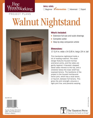 Fine Woodworking's Walnut Nightstand Plan by Cullen, Michael