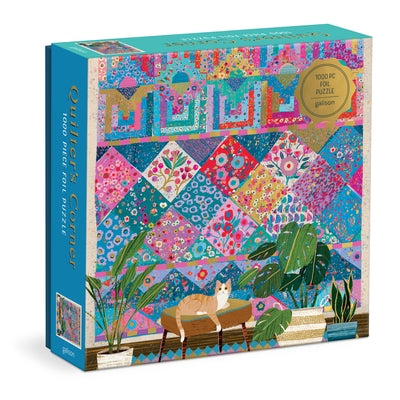 Victoria Ball Quilter's Corner 1000 Piece Foil Puzzle by Galison