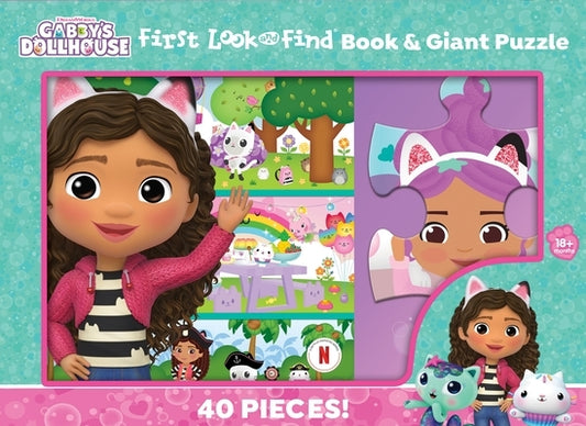 DreamWorks Gabby's Dollhouse: First Look and Find Book & Giant Puzzle by Pi Kids