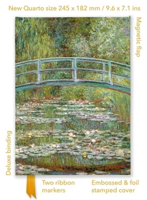 Claude Monet: Bridge Over a Pond of Water Lilies (Foiled Quarto Journal) by Flame Tree Studio