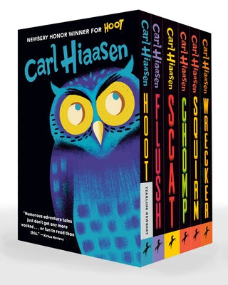 Hiaasen 6-Book Paperback Boxed Set: Hoot; Flush; Scat; Chomp; Squirm; Wrecker by Hiaasen, Carl