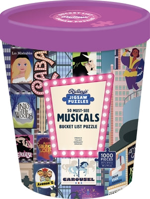 50 Must-See Musicals Bucket List 1000-Piece Puzzle by Ridley's Games