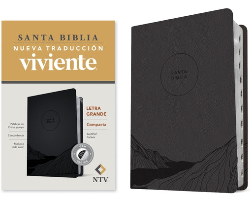 Santa Biblia Ntv, Edición Compacta, Letra Grande (Sentipiel, Carbón, Índice, Letra Roja) by 