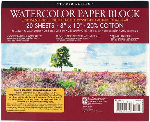 Studio Series Watercolor Block by Peter Pauper Press, Inc