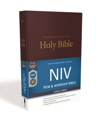 NIV, Pew and Worship Bible, Large Print, Hardcover, Burgundy by Zondervan