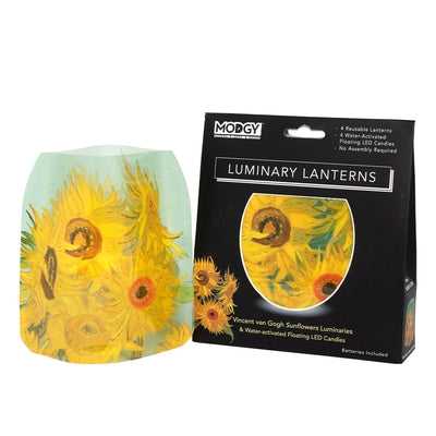 Van Gogh Sunflowers Luminary Set [With Battery] by Modgy