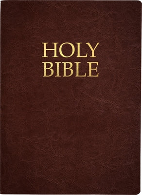 Kjver Holy Bible, Large Print, Mahogany Genuine Leather, Thumb Index: (King James Version Easy Read, Red Letter, Premium Cowhide, Brown) by Whitaker House