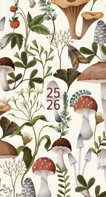 Woodland Mushroom 2-Year 2025-26 3.5 X 6.5 Monthly Pocket Planner by Willow Creek Press