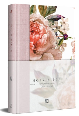 KJV Holy Bible, Large Print Medium Format, Pink Cloth Hardcover W/Ribbon Marker, Red Letter by King James Version