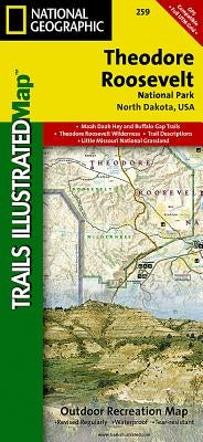 Theodore Roosevelt National Park Map by National Geographic Maps