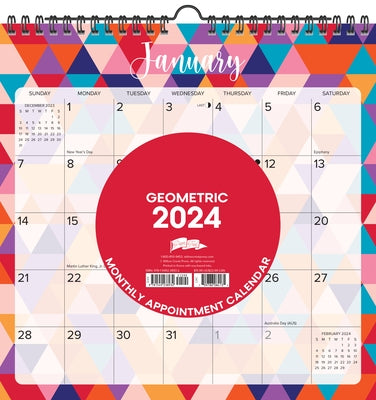 Geometric 2024 12 X 12 Spiral Wall Calendar by Willow Creek Press