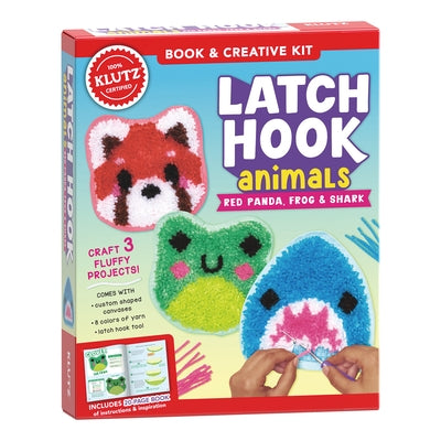 Latch Hook Animals: Red Panda, Frog & Shark by Klutz