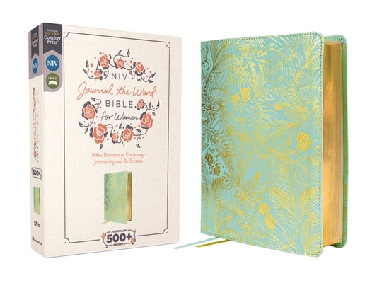 Niv, Journal the Word Bible for Women (Perfect for Note-Taking), Leathersoft, Teal, Red Letter, Comfort Print: 500+ Prompts to Encourage Journaling an by Zondervan