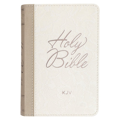 KJV Bible Pocket Faux Leather White by Christian Art Gifts