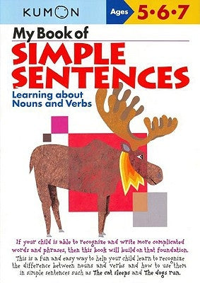 Kumon My Book of Simple Sentences by Kumon Publishing