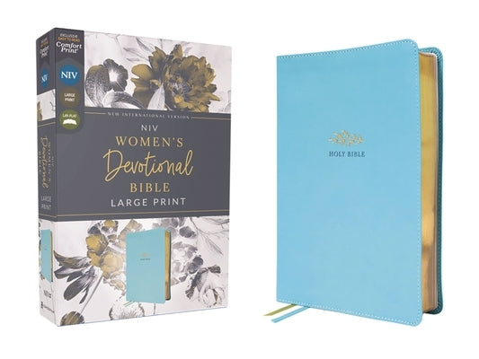 Niv, Women's Devotional Bible (by Women, for Women), Large Print, Leathersoft, Teal, Comfort Print by Zondervan