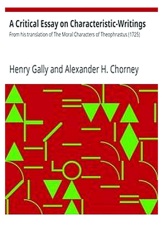A Critical Essay on Characteristic-Writings