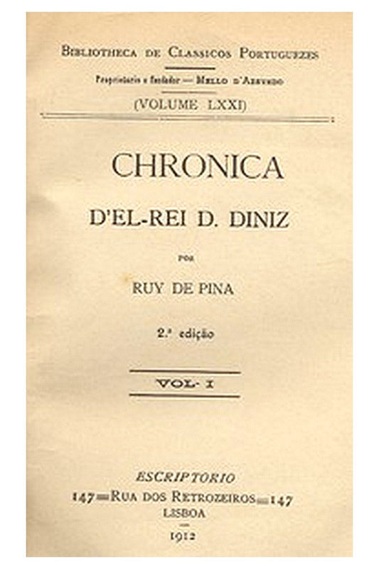 Chronica d'el rei D. Diniz (Vol. I)