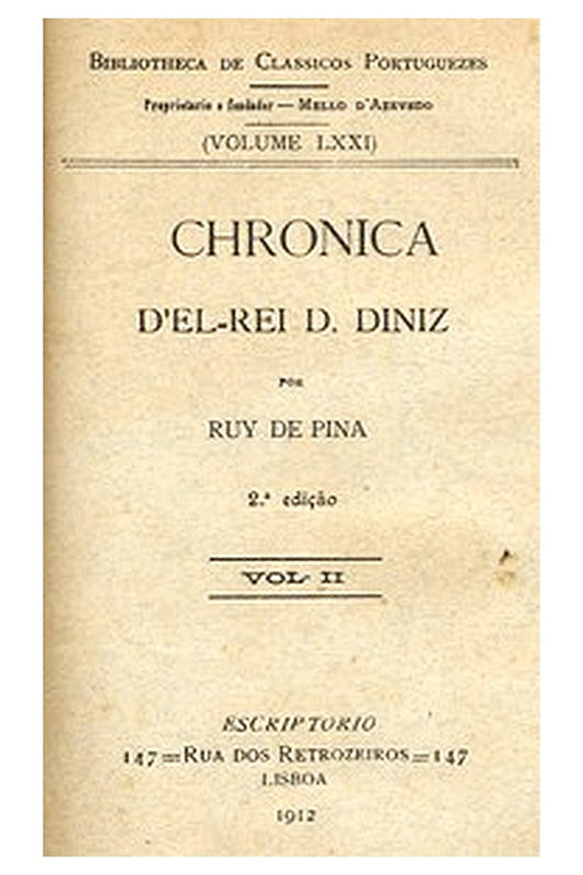 Chronica d'el rei D. Diniz (Vol. II)