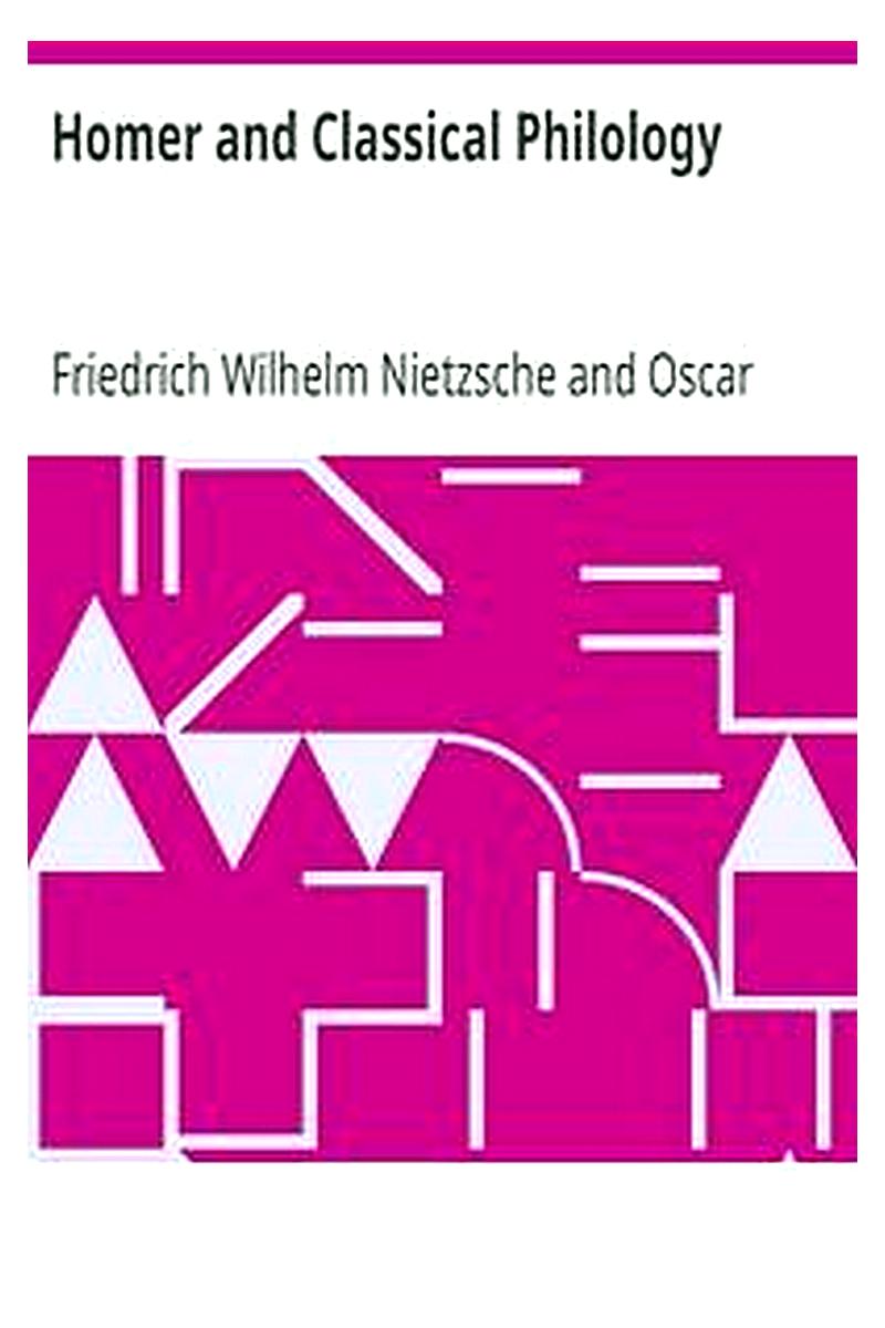 Homer and Classical Philology