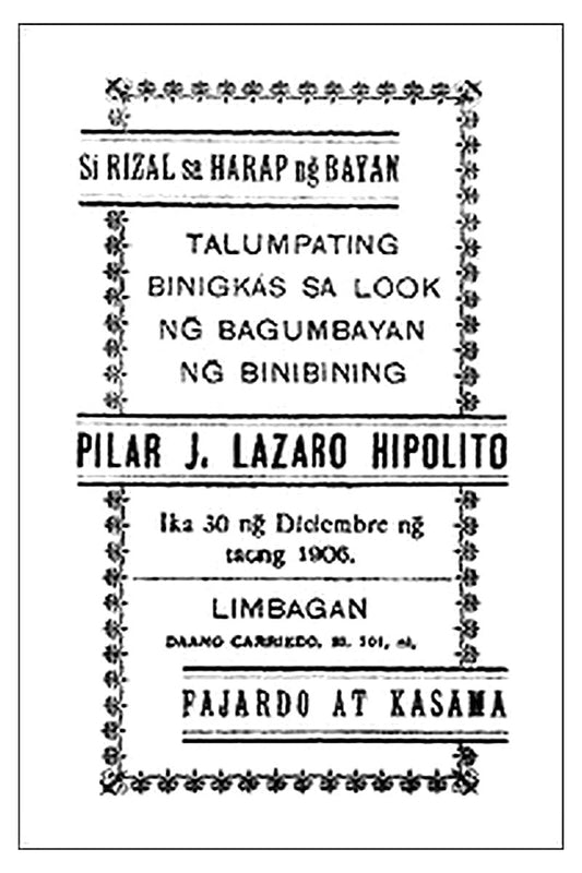 Rizal sa Harap ng Bayan